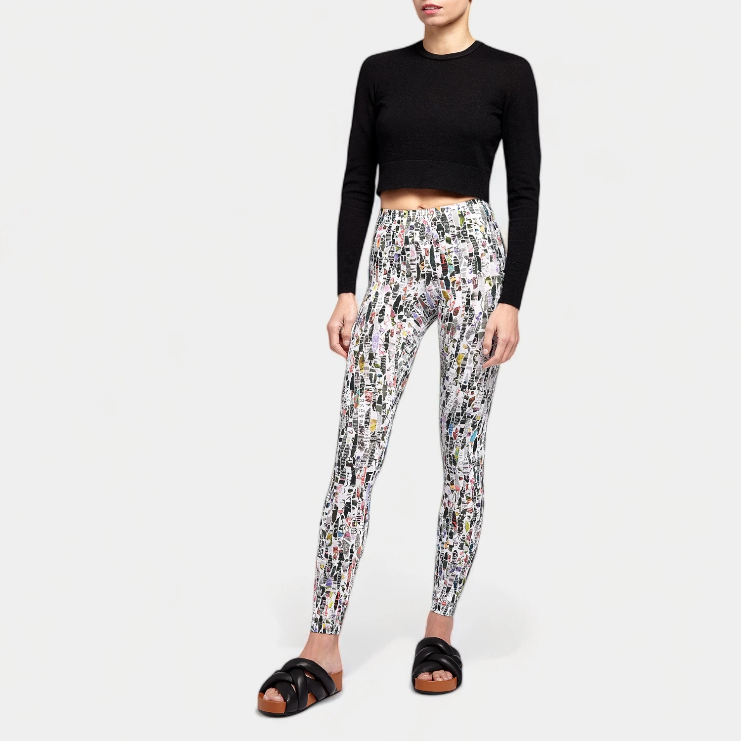 Legging Femme LuLaRoe Taille Unique - Imprimé Géométrique Multicolore, Taille Cheville, Ceinture Yoga - Neuf Sans Étiquette