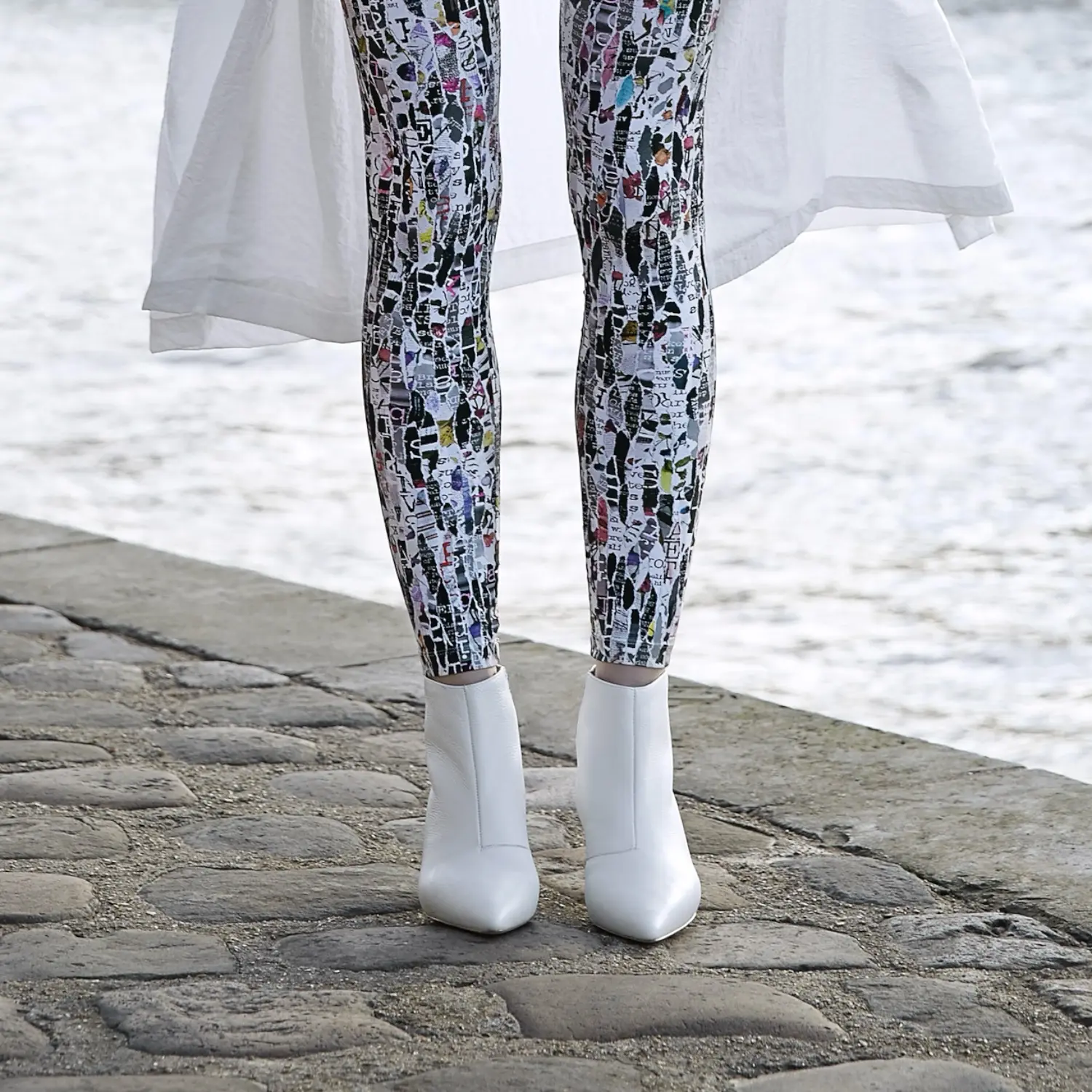 Leggings Années 80 Imprimé Artistique Taille Haute – Femme Yoga Carnaval Fête Coloré