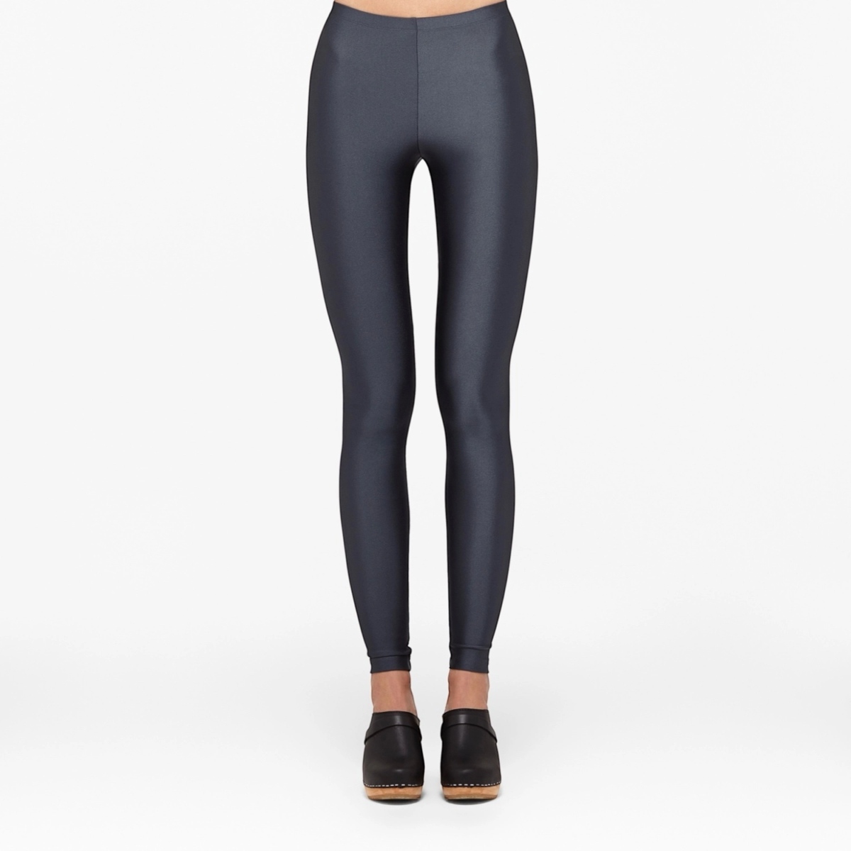 legging satiné gris anthracite