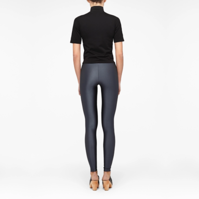 legging satiné gris anthracite, vue de dos