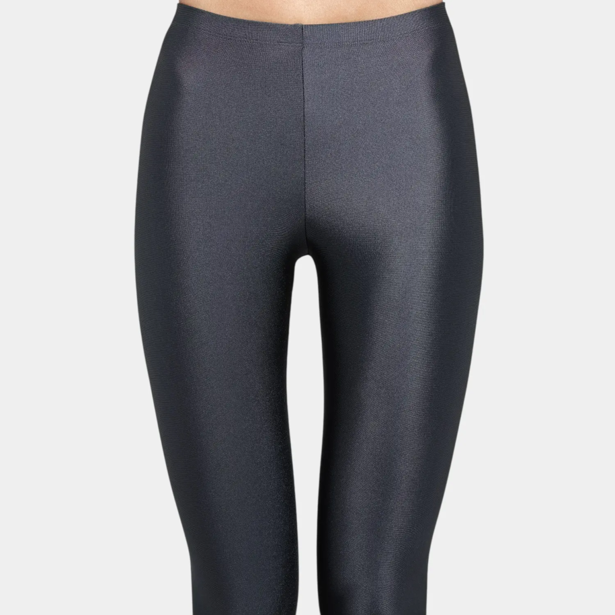 legging satiné gris anthracite zoom matière