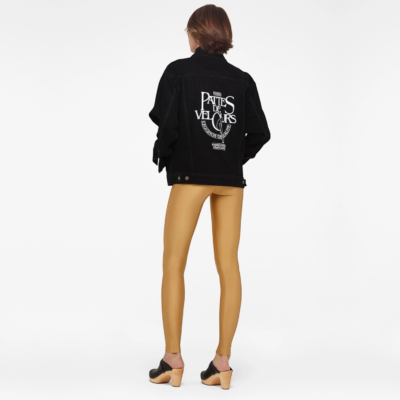 Legging satiné Jaune d'Or femme, vue de dos