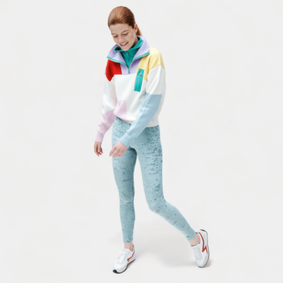 legging velours texture bleu ete femme porte