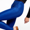 Legging satiné côtelé Magic Blue - Coupe Classique Zoom matière legging satiné côtelé Magic Blue pour femme