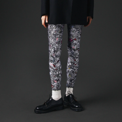 legging satine imprime obe piece talking legs face