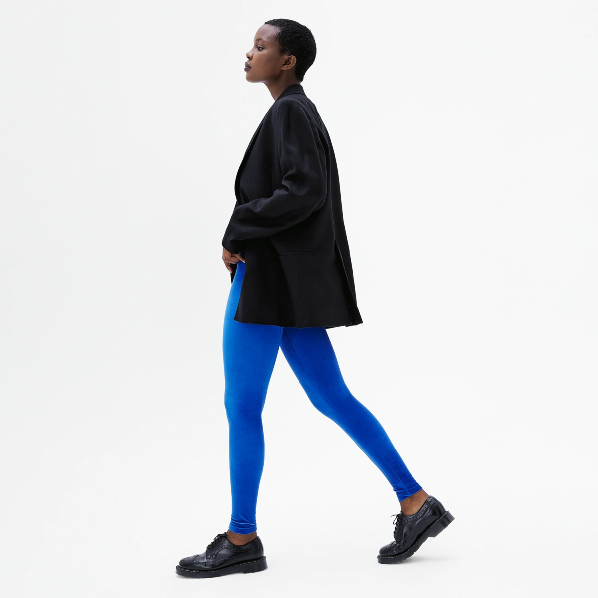 legging velours electric blue allure chic profil