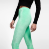 Legging velours lisse Vert Aquarelle - Coupe Classique Legging velours vert pastel coupe classique Femme – Zoom Matière