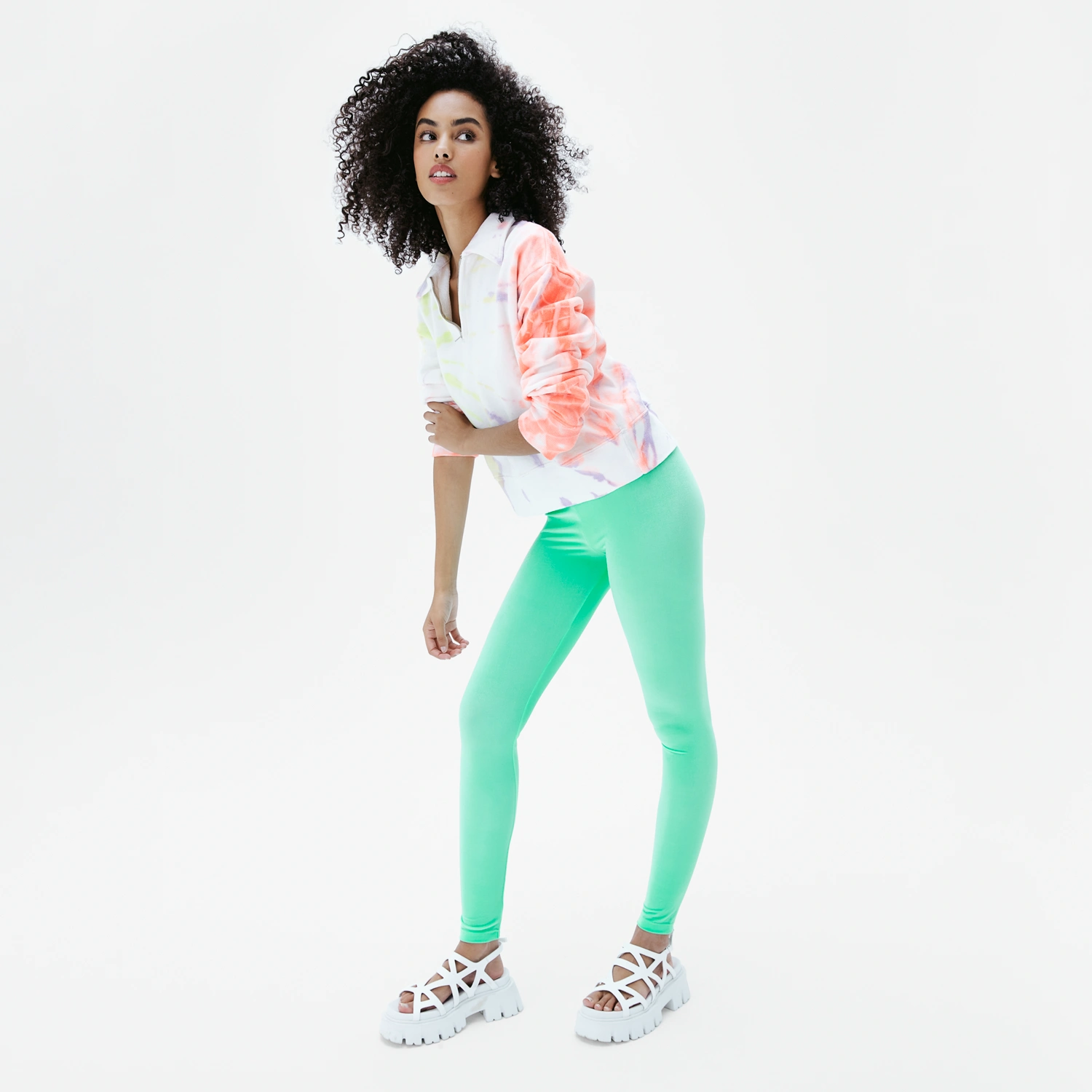 Corsaire legging 3 4 adistar adidas turquoise - modèle femme