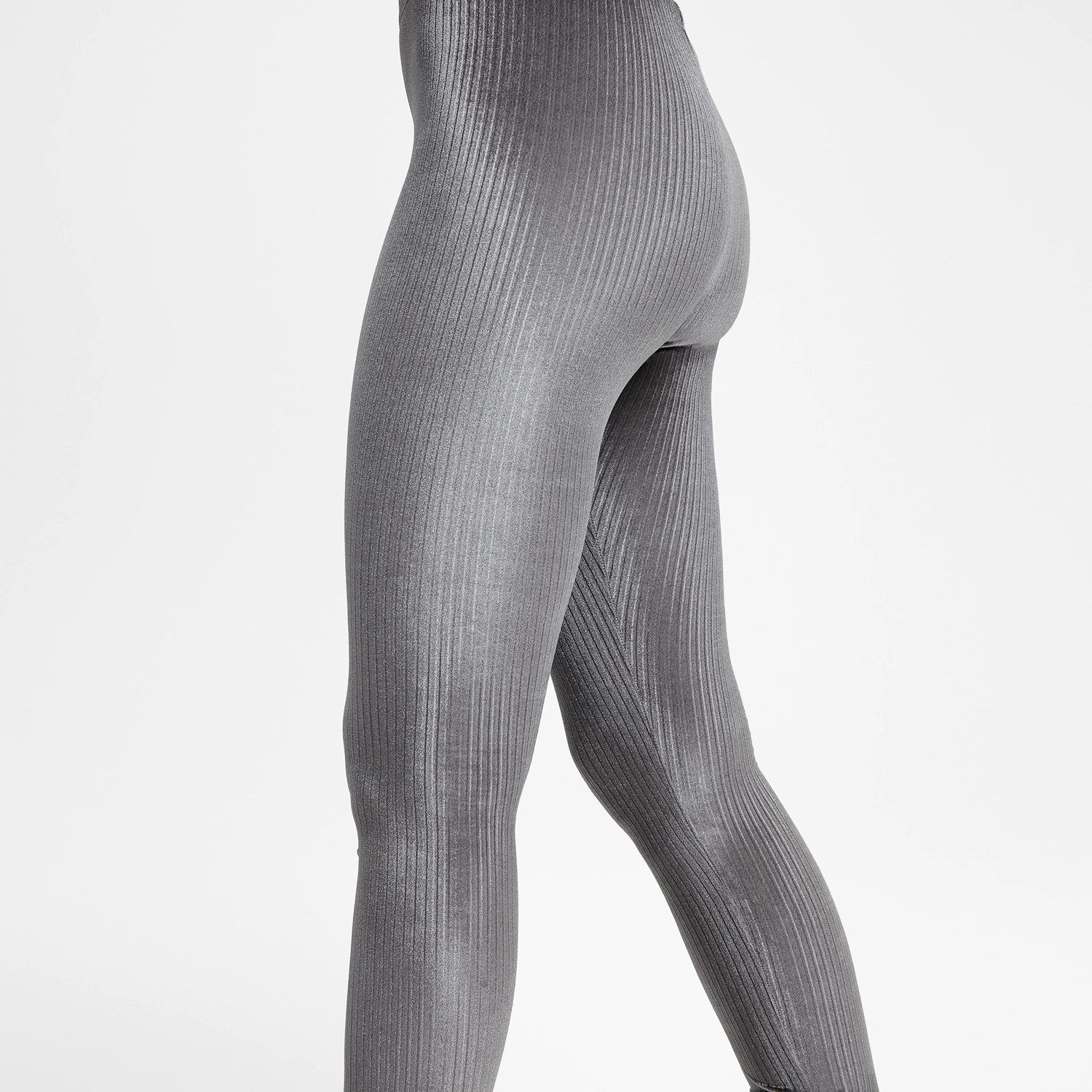 Leggings Côtelés Femme Davco - Taille M/L - Gris Acier - Neuf Avec étiquettes