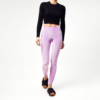 Legging velours lisse Lilly Dream - Coupe Classique Legging velours mauve Lilly Dream pour femme, vue de face