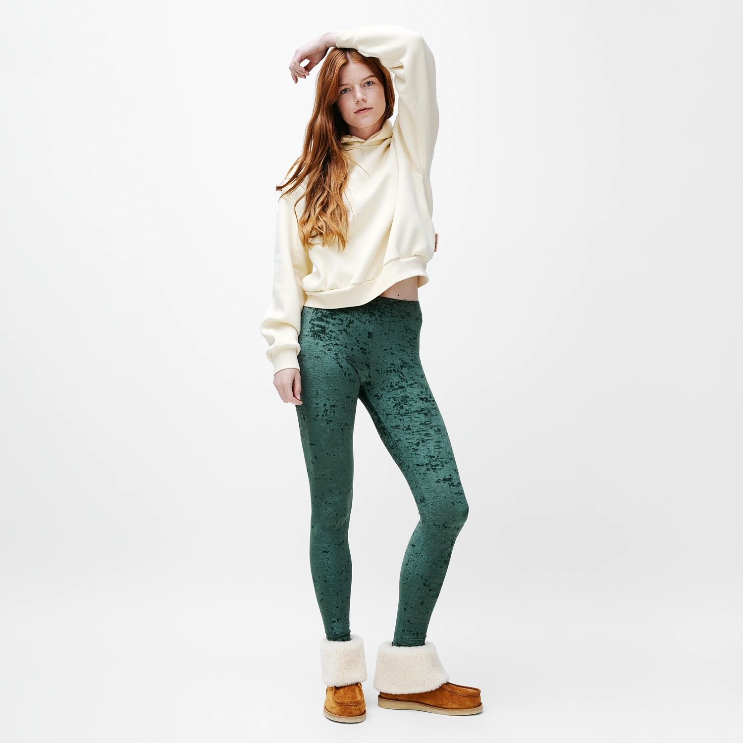 Legging Femme En Velours Stretch Vert Cambridge - Taille 12/31R, Gap, Neuf Avec Étiquette