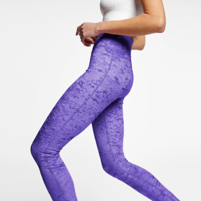 Legging velours frappé Ultra-Violet - Coupe Sportive Legging violet en velours frappé – confort stretch pour yoga et style urbain chic