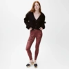 Legging velours frappé Rouge Amaretto - Coupe Classique coupe classique rouge amaretto Édition limitée