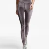 Legging velours lisse Brun Cendré, Coupe Sportive Legging pour femme en velours lisse Brun Cendré, coupe sportive, détail de face